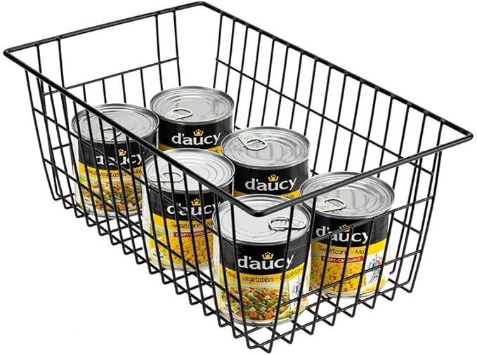 SANNO Freezer Baskets Wire Storage Baskets Closet Baskets Bin Farmhouse - Image 5
