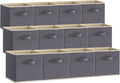 Lifewit 13 Inch Cube Storage Bins, 12 Packs Storage Cubes Foldable Decorative by Lifewit