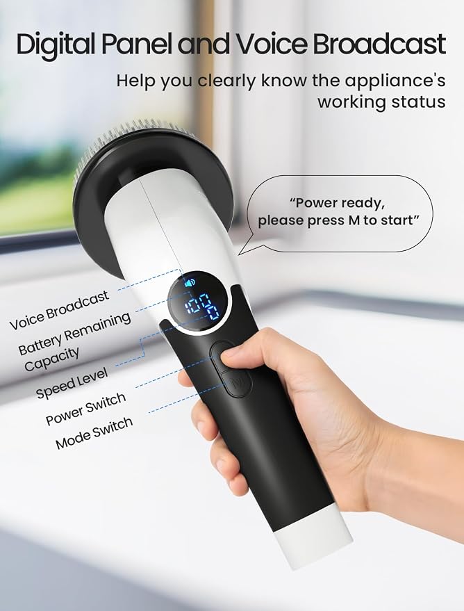 Electric Spin Scrubber, 2025 New Cordless Shower Cleaning Brush - Image 5