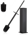 BVL Toilet Brush and Holder Set Black Stainless Steel 304 Square Freestanding by BVLBath