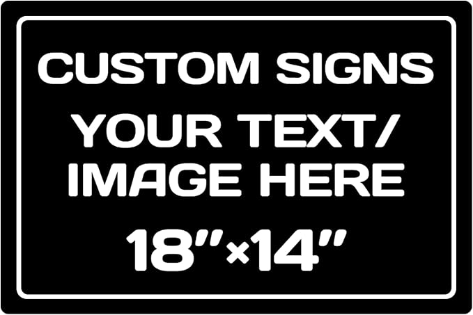 Custom Sign, Personalized Metal signs, Aluminum Weatherproof Metal Sign by Repaly