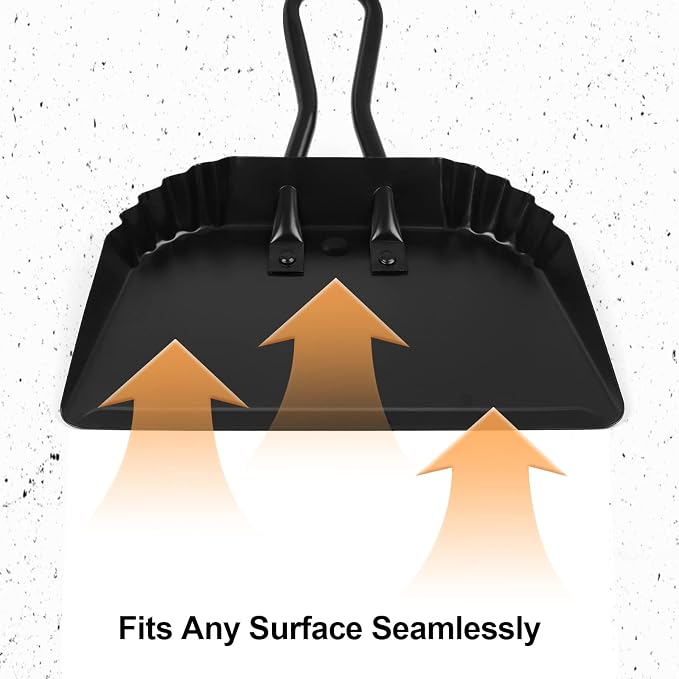 Dust Pan and Brush Set-Handheld Angled DustPan and Hand Broom Set, Large dust - Image 4