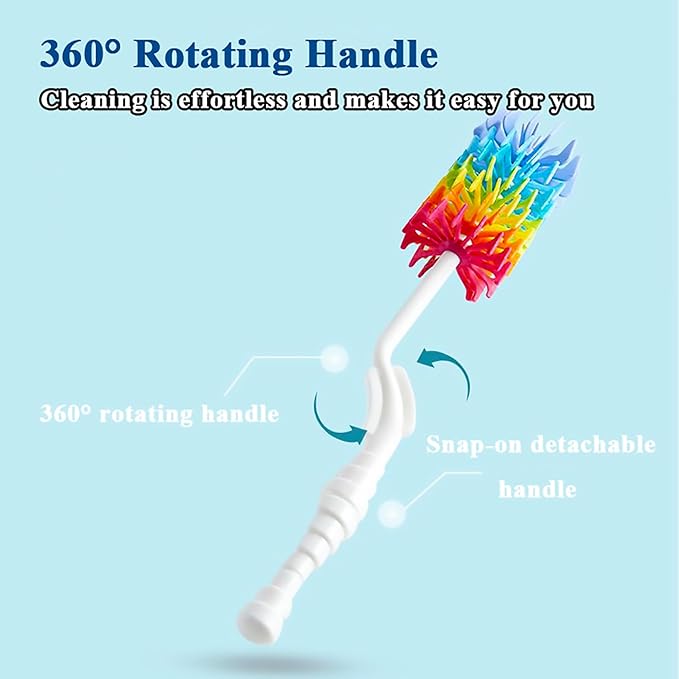 Rayhee Bottle Brush Cleaner-Baby Milk Bottle Cleaner Soft Silicone Bottle - Image 2