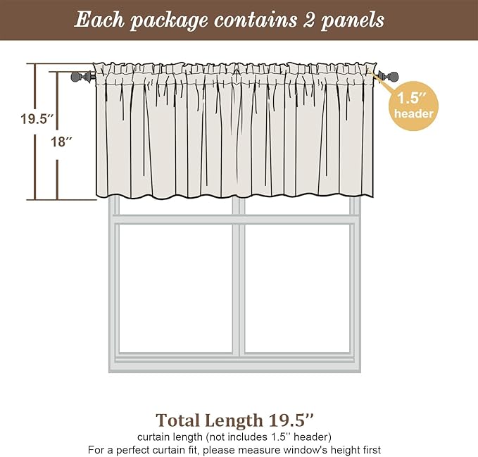 Chyhomenyc Sheer Taupe Valances - Image 5