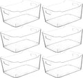 Clear Plastic Storage Bins, Medium Fridge Organizer Plastic Bins, Pantry by CONTROLKITCHEN