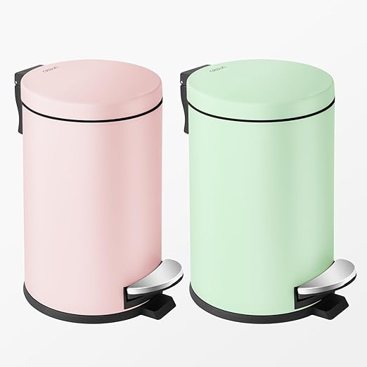 Cesun 1.2 Gallons Small Pink Trash Can, Bathroom Garbage Can - Image 7