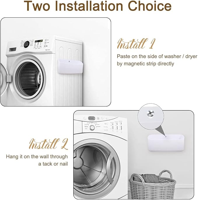 Picowe Magnetic Laundry Storage, Lint Holder Bin - Image 5
