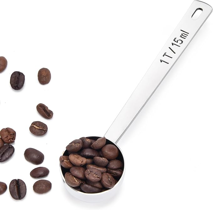 Long Handle Coffee Scoop: 18/8 Stainless Steel 5.64 Inch 1 Tablespoon Metal by Lilybeam