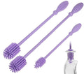 A-Brush Silicone Bottle Cleaner Brush, 3 Piece Set, Long Handle by A2SProtection