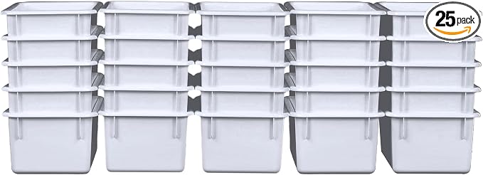 Wood Designs Cubby Storage Bin, Heavy Duty Plastic Containers by Unknown