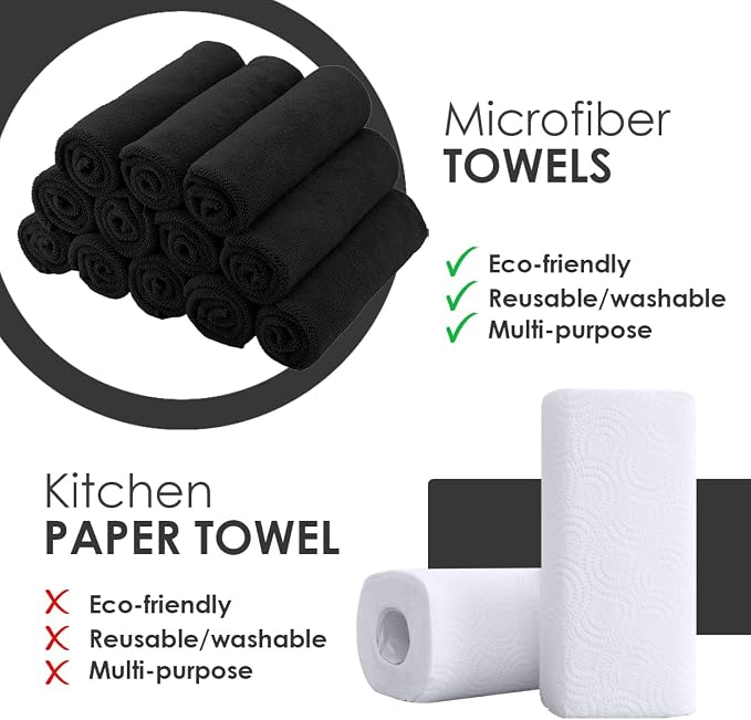 Avalon Towels Microfiber Cleaning Cloths Size 16" x 16", Highly Absorbent - Image 2
