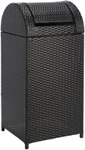 Safavieh Outdoor Collection Serapis Black Wicker Trash Bin by SAFAVIEH