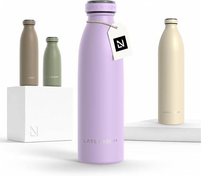 LARS NYSØM Stainless Steel Insulated Water Bottle 12oz 17oz 25oz 34oz 51oz | by LN