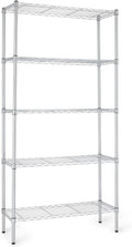Amazon Basics 5-Shelf Adjustable Heavy Duty Steel Wire Rack Storage Shelving by AmazonBasics