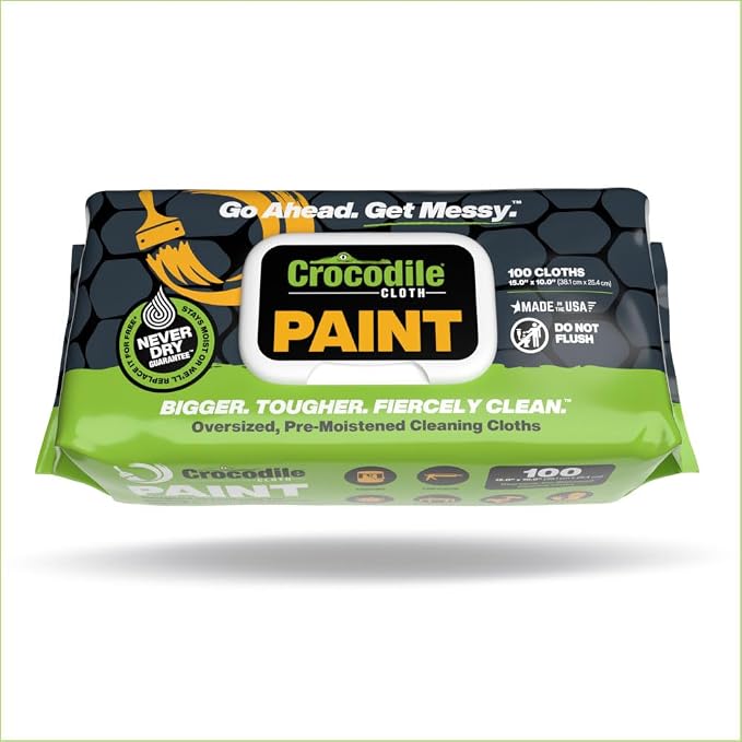 Crocodile Cloth Paint Cleaning Wipes, Adhesive & Caulk Removal – Painters - Image 2