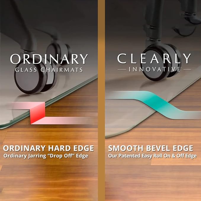 Exclusive Beveled Edge Glass Chair Mat - Image 3