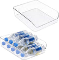 Ettori 2 Pack Water Bottle Organizer Refrigerator Organizer Bins and Clear by Ettori