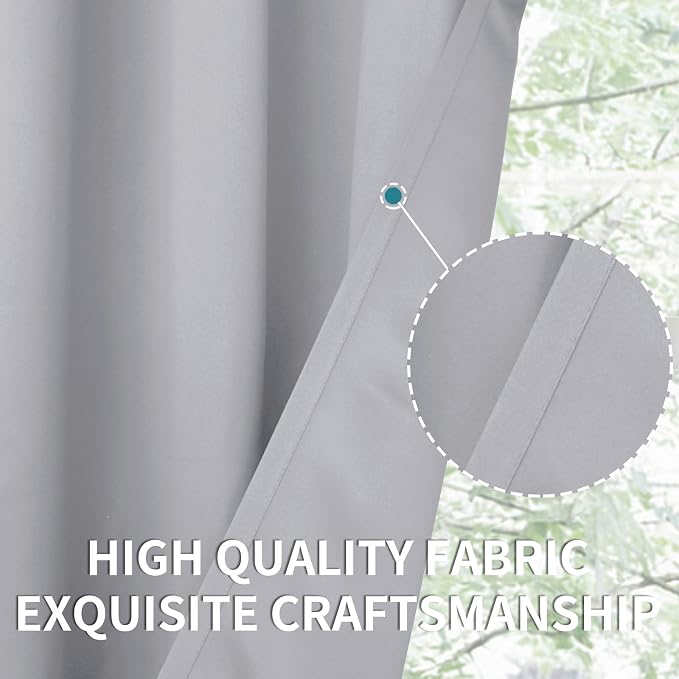 BGment Short Room Darkening Curtains 40 Inches Long - Image 4