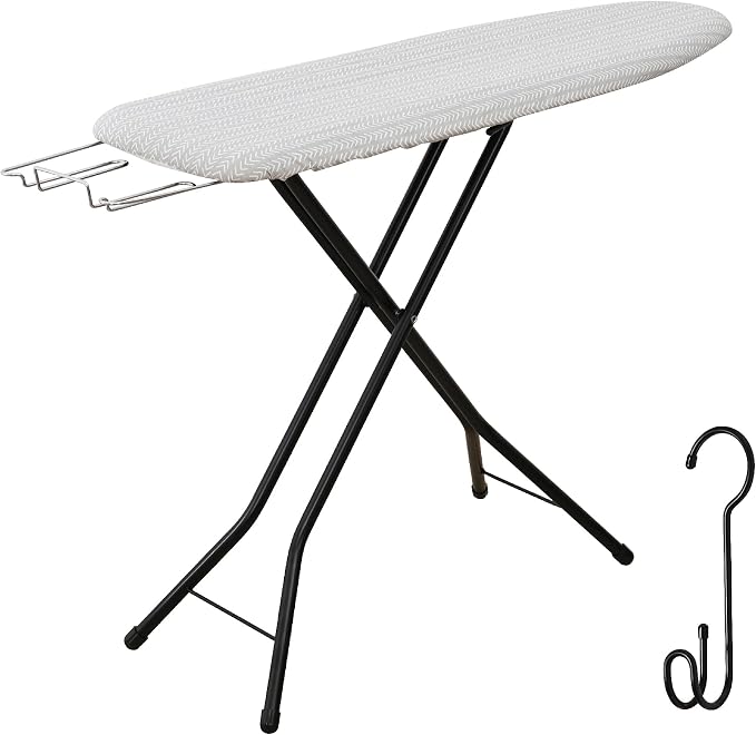 Ironing Board with Iron Rest, Iron Board with 3 Layers Extra Thick Cover by happhom