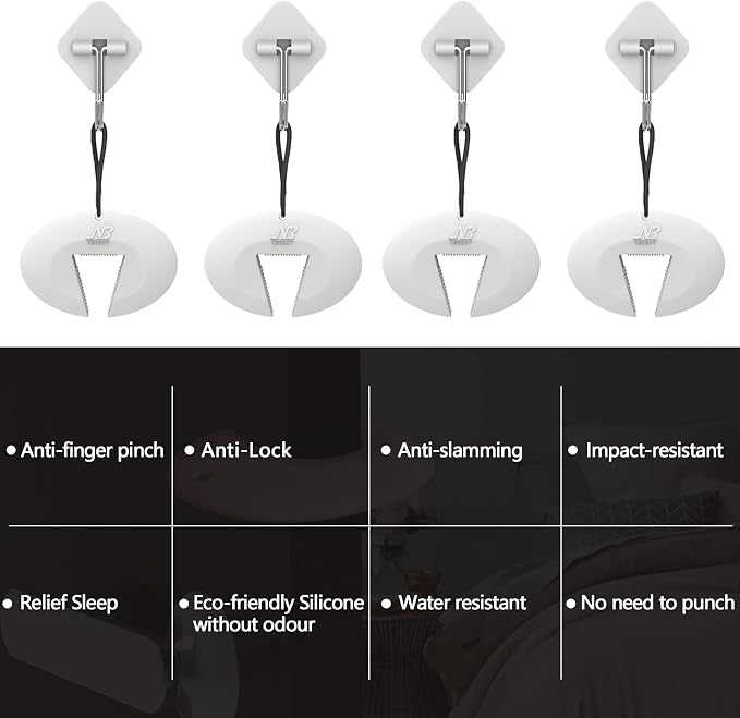 Silicone Door Pinch Guard and Door Slam Stopper, Durable Finger Pinch Guard - Image 7