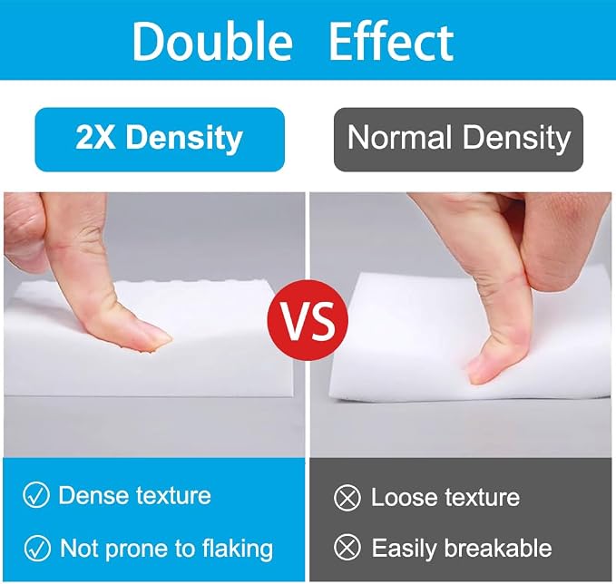 Magic Cleaning Erasers, Kitchen Sponge 10 Pack 2X Density Melamine Sponge Foam - Image 3