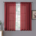 Tollpiz Sheer Curtains Linen Textured Living Room Curtain Sheers Light by Tollpiz