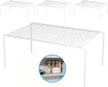 LargeWhite Cabinet Storage Shelf Rack Set of 4, Rustproof Metal Wire Kitchen by DPZM