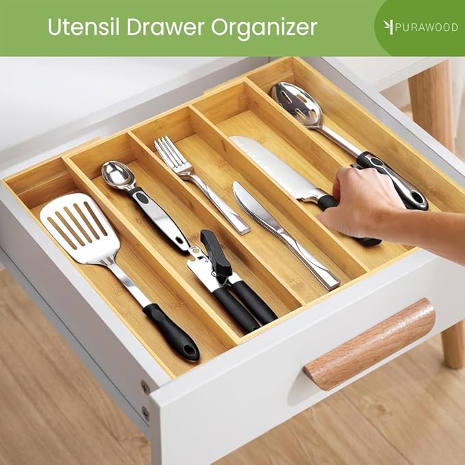 Purawood Kitchen Drawer Organizer - Image 5