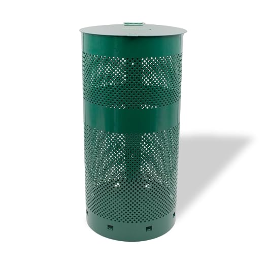 ZERO WASTE USA - The Sentry® Waste Can Gloss Green - 100% Rust-Free, by ZEROWASTEUSA