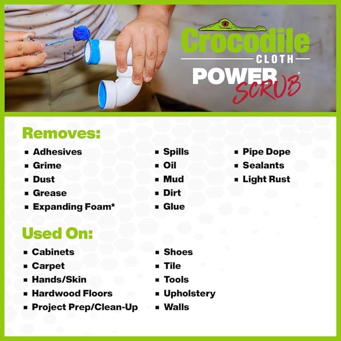 Crocodile Cloth PowerSCRUB Cleaning Wipes – 480 Count Dual-Surface Cloths - Image 5