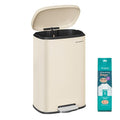 SONGMICS 13 Gallon Trash Can, Stainless Steel Kitchen Garbage Can, Recycling or by SONGMICSbySONGMICSHOME