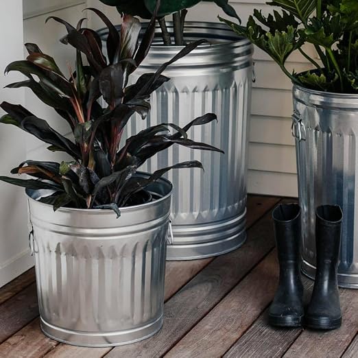 31 Gallon Metal Trash Can with Lid, Durable Silver Garbage Can-Easy to Clean - Image 5