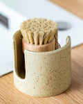 Sponge Holder for Kitchen Sink, Ceramic Dish Sponge Holder Sink Caddy Compact by LAUCHUH