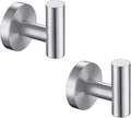 TASTOS Bathroom Towel Hooks Brushed Nickel, 2 Pack Stainless Steel Robe Coat by TASTOS