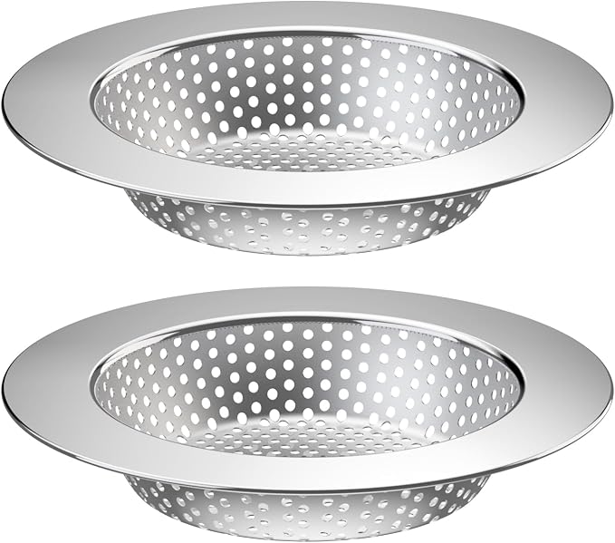 2PCS Kitchen Sink Drain Strainer/Catcher/Basket/Cover/Filter/Trap/Screen by Huntonry