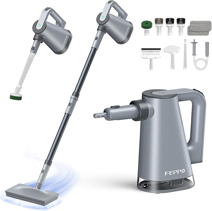 FEPPO Steam Mop with Detachable Handheld Steam Cleaner by FEPPO