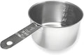 1 Cup Stainless Steel Measuring Cup | Sturdy Metal 250 ml | 240 cc | 8 oz | by Knupp+Co.