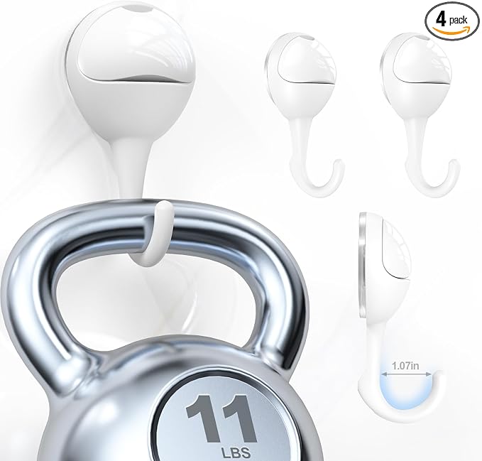 JOTPE 4-Pack Large Suction Cup Hooks by JOTPE
