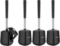 SetSail Toilet Brush and Holder 4 Pack, Self Closing Lid Toilet Bowl Brushes by SetSail