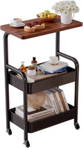 3 Tier Metal Rolling Utility Cart Organizer by MASHART