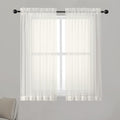 Chyhomenyc Ivory Sheer Curtains 54 Inch Length 2 Panels by Chyhomenyc