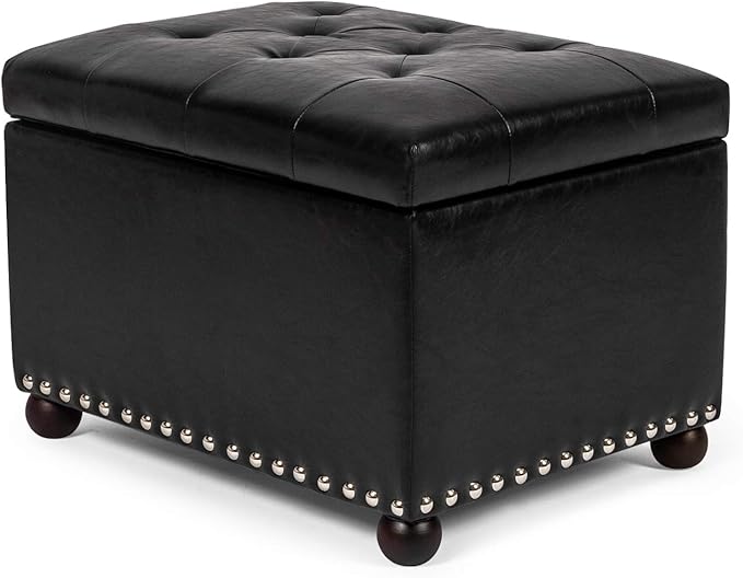 Joveco Leather Storage Ottoman, by Joveco