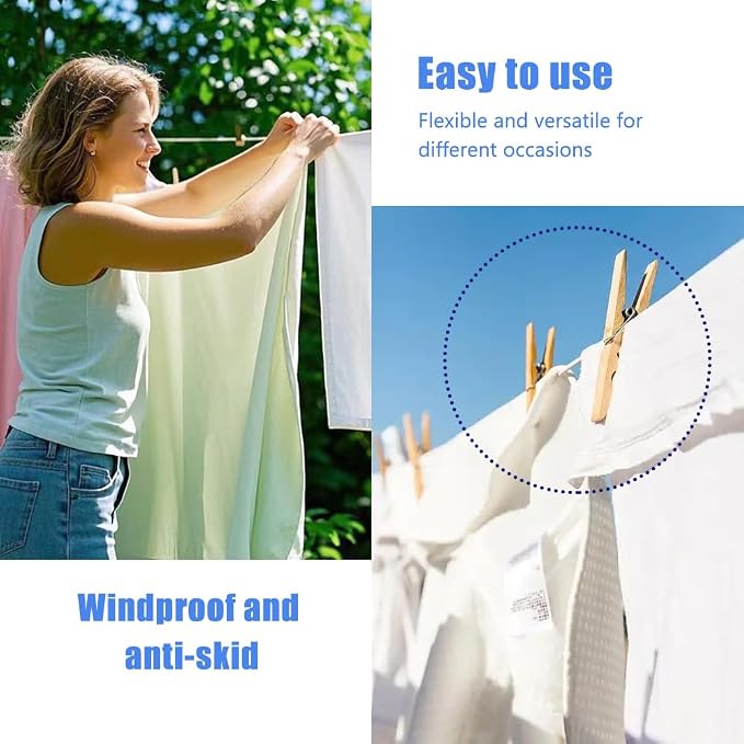 Retractable Clothesline Used to Outdoor，39 feet PVC Line Retracting，Including - Image 6