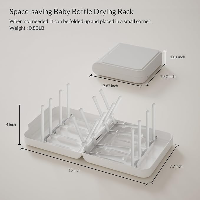 Travel Bottle Drying Rack Space Saving, Foldable Bottle Drain Rack - Image 7