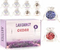 8 Pack Cedar Chips and Natural Dried Lavender Sachets Bags by Aryiten