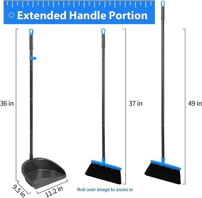 Broom and Dustpan Set ，Long Handle Broom - Image 3