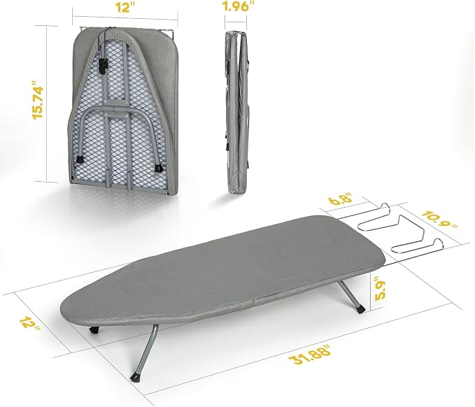 Metal Foldable Tabletop Ironing Board - Image 6