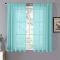 Tollpiz Sheer Curtains Linen Textured Living Room Curtain Sheers Light by Tollpiz