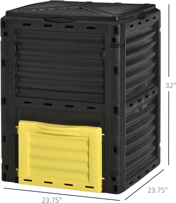 Outsunny Garden Compost Bin 80 Gallon Outdoor Large Capacity Composter Fast - Image 7