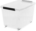 Citylife 82 QT Clear Plastic Storage Bins by CitylifeHomeOrganization